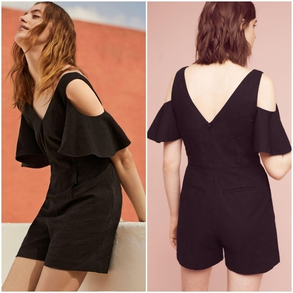 Elevenses Open Shoulder Romper size 8 NWT - Picture 1 of 8